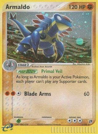 Armaldo 001 - Holofoil Sandstorm - Holo Rare