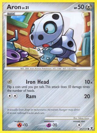 Aron 057 - Reverse Holofoil Rising Rivals - Common