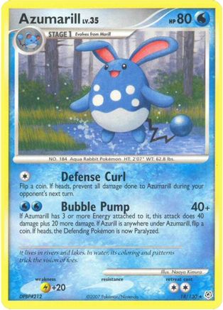 Azumarill 018 - Reverse Holofoil Diamond and Pearl - Rare