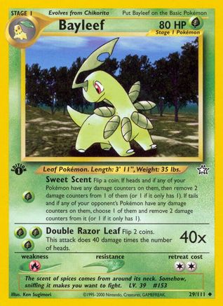 Bayleef (29) (29) 029/111 - 1st Edition Neo Genesis - Uncommon