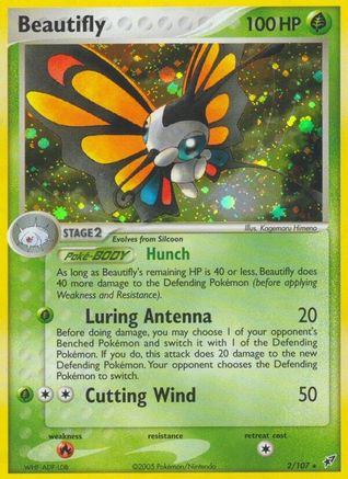 Beautifly 002 - Reverse Holofoil Deoxys - Holo Rare
