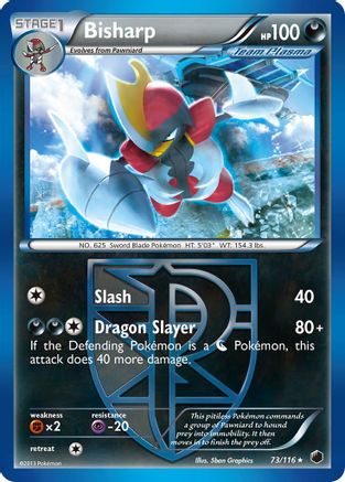 Bisharp (Team Plasma) (73) (Team Plasma) 073 - Reverse Holofoil Plasma Freeze - Rare