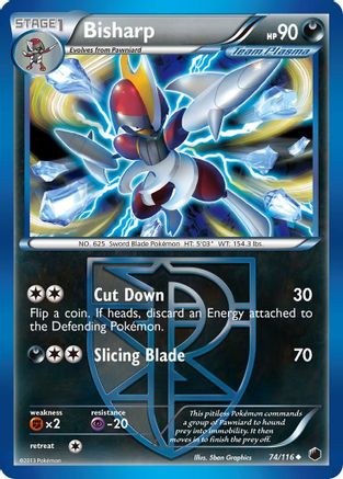 Bisharp (Team Plasma) (74) (Team Plasma) 074 Plasma Freeze - Uncommon