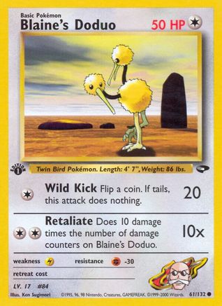 Blaine's Doduo 061/132 - 1st Edition Gym Challenge - Common