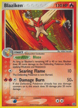 Blaziken 001 Emerald - Holo Rare