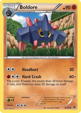 Boldore (52) (52) 052 - Reverse Holofoil Emerging Powers - Uncommon
