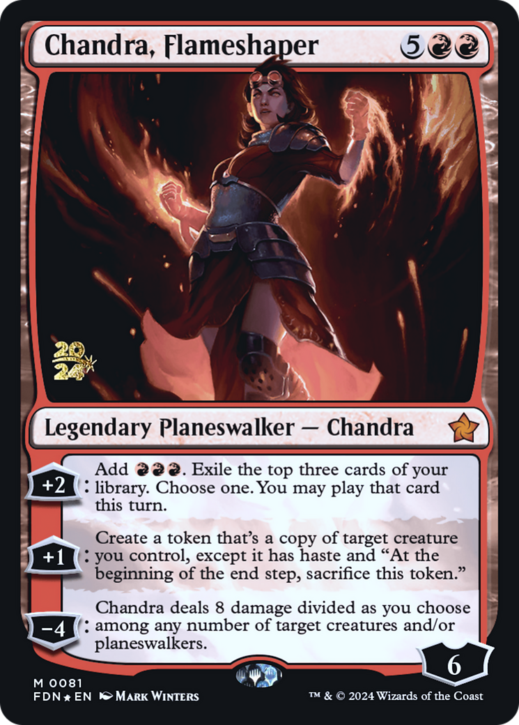 Chandra, Flameshaper (PRE-081) - Foundations Promos Foil