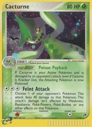 Cacturne 002 - Holofoil Sandstorm - Holo Rare