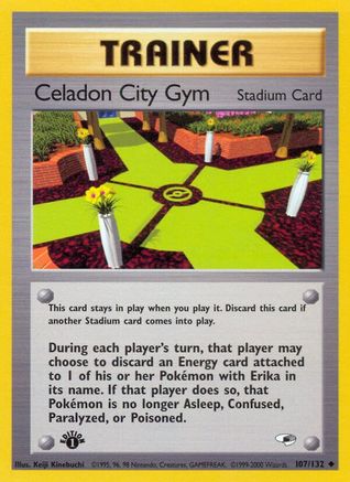 Celadon City Gym 107/132 - 1st Edition Gym Heroes - Uncommon