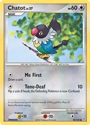 Chatot 074 Diamond and Pearl - Common
