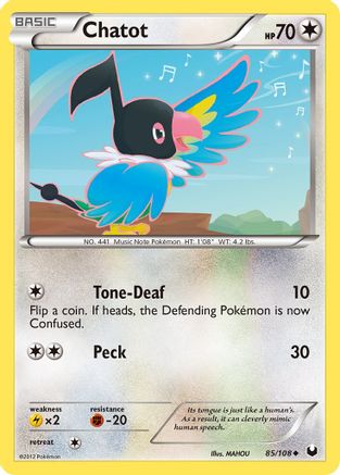 Chatot 085 Dark Explorers - Uncommon