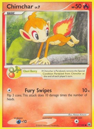 Chimchar (57) (57) 057 - Reverse Holofoil Majestic Dawn - Common