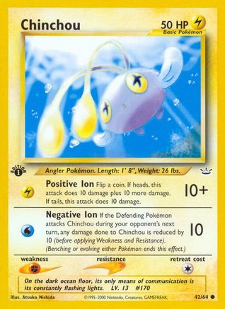 Chinchou 042/64 - 1st Edition Neo Revelation - Common