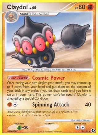 Claydol 015/106 - Reverse Holofoil Great Encounters - Rare