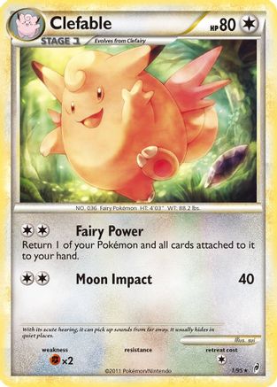 Clefable 001 - Reverse Holofoil Call of Legends - Holo Rare