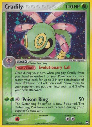 Cradily 007 - Holofoil Power Keepers - Holo Rare