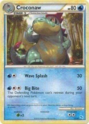 Croconaw (#13) (#13) 013 HGSS Trainer Kit Gyarados & Raichu - Common