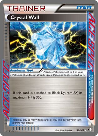 Crystal Wall 139 - Holofoil Boundaries Crossed - Rare Ace