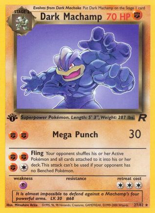 Dark Machamp (27) (27) 027/82 - 1st Edition Team Rocket - Rare