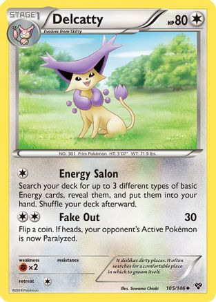 Delcatty 105 - Reverse Holofoil XY Base Set - Uncommon