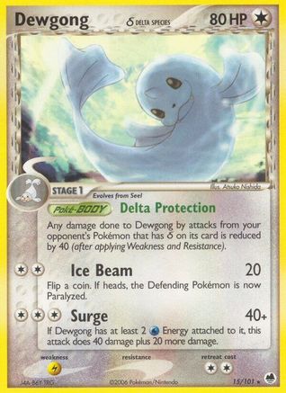 Dewgong (Delta Species) 015 Dragon Frontiers - Rare
