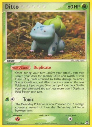 Ditto (Bulbasaur) 036/113 - Reverse Holofoil Delta Species - Uncommon