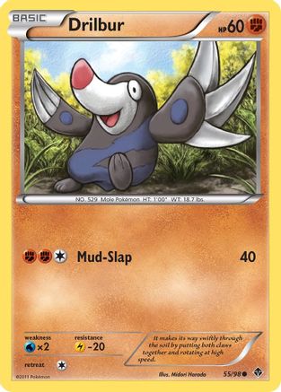 Drilbur (55) (55) 055 - Reverse Holofoil Emerging Powers - Common