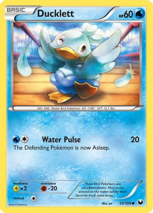 Ducklett 035 - Reverse Holofoil Dark Explorers - Common