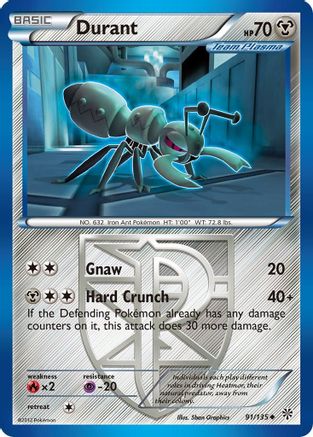 Durant (Team Plasma) (91) (Team Plasma) 091/135 Plasma Storm - Uncommon