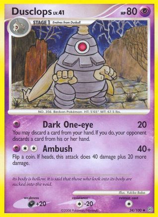 Dusclops (34) (34) 034 - Reverse Holofoil Stormfront - Uncommon