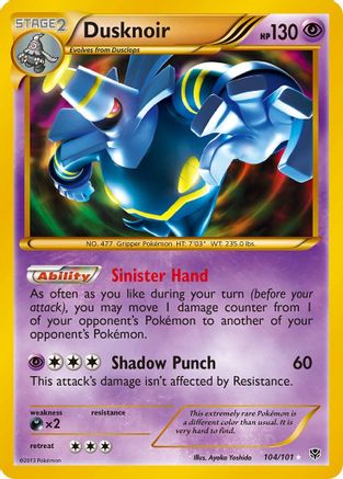 Dusknoir (104 Secret Rare) (104 Secret Rare) 104 - Holofoil Plasma Blast - Secret Rare