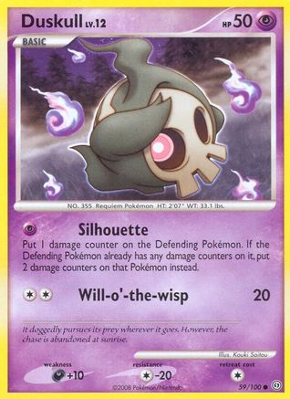 Duskull (59) (59) 059 - Reverse Holofoil Stormfront - Common