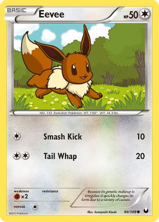 Eevee (84) (84) 084/108 - Reverse Holofoil Dark Explorers - Common