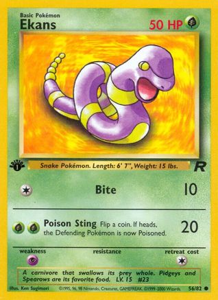 Ekans 056/82 - 1st Edition Team Rocket - Common