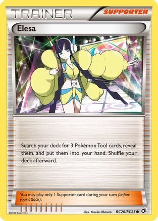 Elesa RC20/RC25 - Holofoil Legendary Treasures Radiant Collection - Common