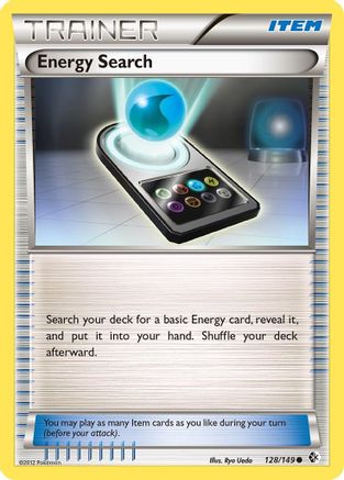 Energy Search 128/149 - Reverse Holofoil Boundaries Crossed - Common