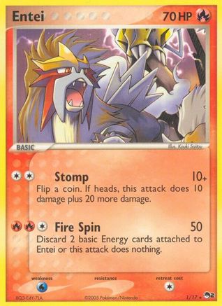 Entei 001 POP Series 2 - Rare