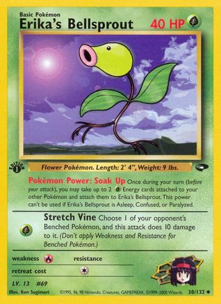 Erika's Bellsprout 038/132 - 1st Edition Gym Challenge - Uncommon