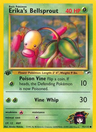 Erika's Bellsprout (75) (75) 075/132 - 1st Edition Gym Heroes - Common