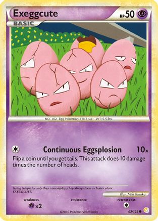 Exeggcute 063 HeartGold SoulSilver - Common