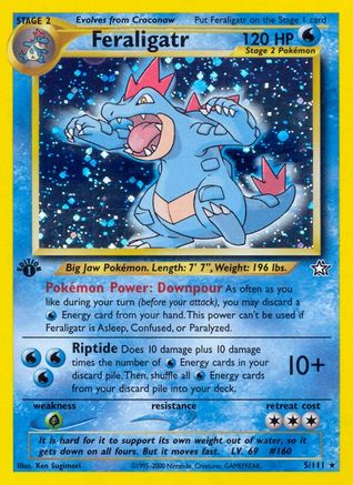 Feraligatr (5) (5) 005/111 - 1st Edition Holofoil Neo Genesis - Holo Rare