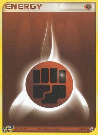 Fighting Energy 105/109 - Reverse Holofoil Ruby and Sapphire - Common