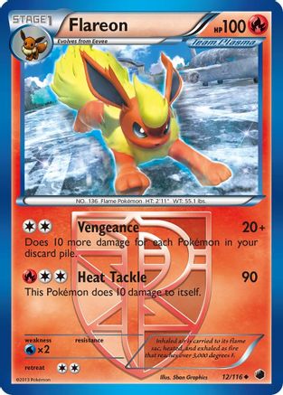 Flareon (Team Plasma) 012/116 - Reverse Holofoil Plasma Freeze - Uncommon