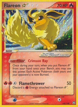 Flareon Star 100 - Holofoil Power Keepers - Ultra Rare