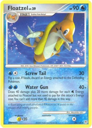 Floatzel 026 Diamond and Pearl - Rare
