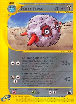Forretress (9) (9) 009 - Reverse Holofoil Skyridge - Rare