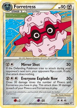 Forretress (3) (3) 003/90 - Reverse Holofoil Undaunted - Holo Rare