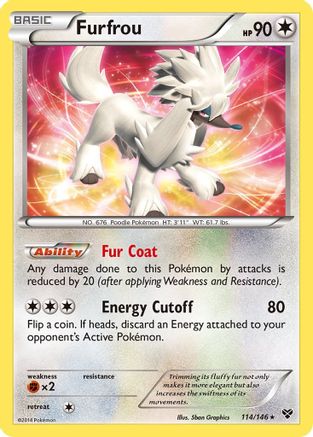 Furfrou 114 - Reverse Holofoil XY Base Set - Holo Rare