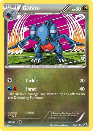 Gabite 095 - Reverse Holofoil Legendary Treasures - Uncommon
