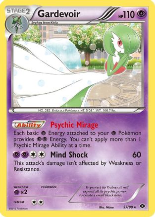 Gardevoir 057/99 - Reverse Holofoil Next Destinies - Holo Rare